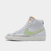 Nike Women's Blazer Mid '77 Casual Shoes In White/barely Volt