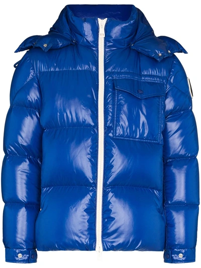 Moncler Vignemale Chest-pocket Quilted Down Jacket In Blue