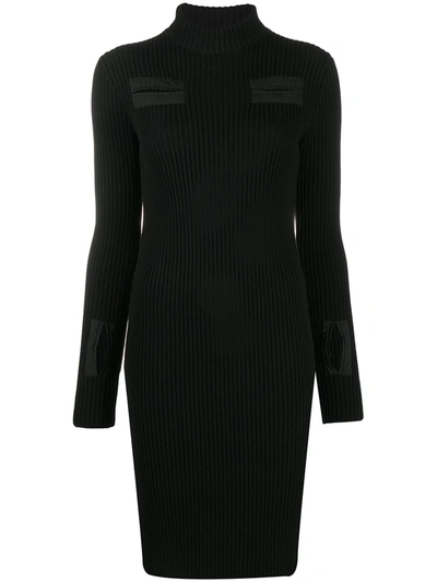 Bottega Veneta Rollneck Fitted Dress In Black