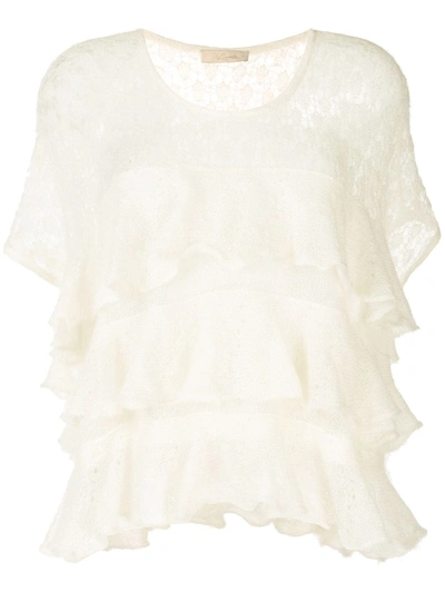 Mes Demoiselles Ruffle Layered Top In Ivory