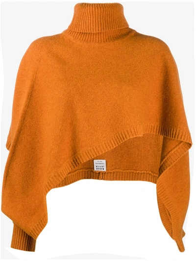 Markus Lupfer Cropped Knit Jumper In Orange