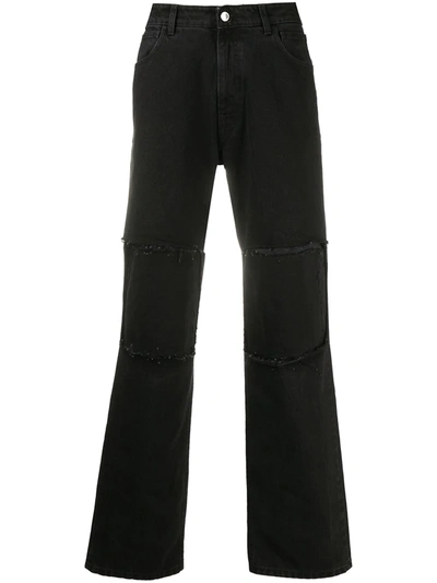 Raf Simons Wide-leg Trousers In Black