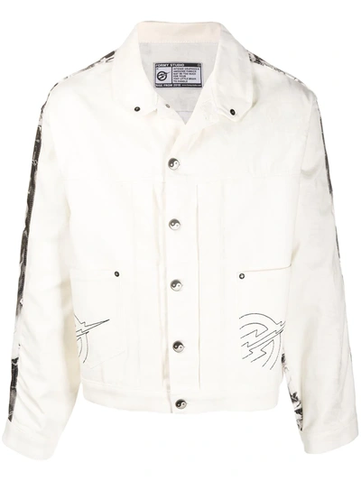 Formy Studio Mixed Personalities Denim Jacket In White | ModeSens