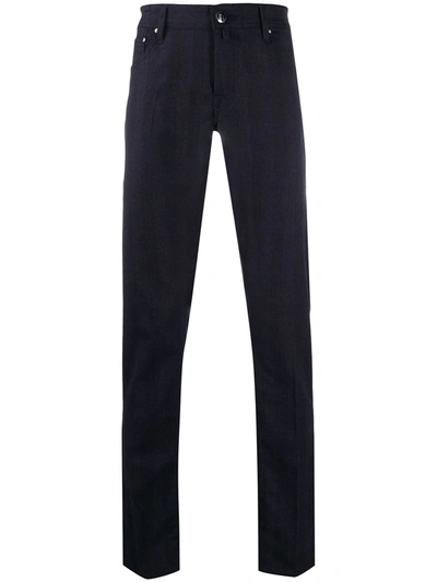 Jacob Cohen Straight Leg Trousers In Blue