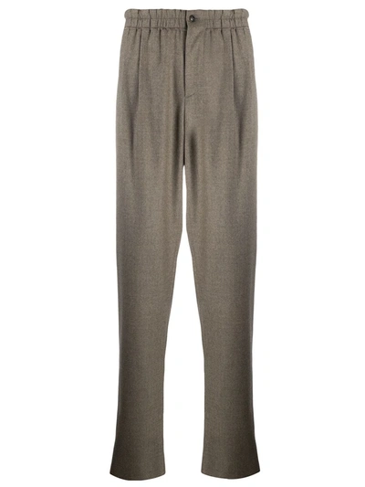 Giorgio Armani Tapered Trousers In Brown