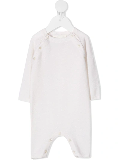 Marie-chantal Babies' Angel Wings Cashmere Romper In Neutrals