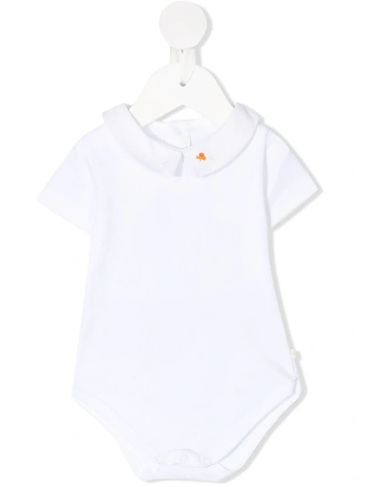 Marie-chantal Babies' Short-sleeved Cotton Body In White