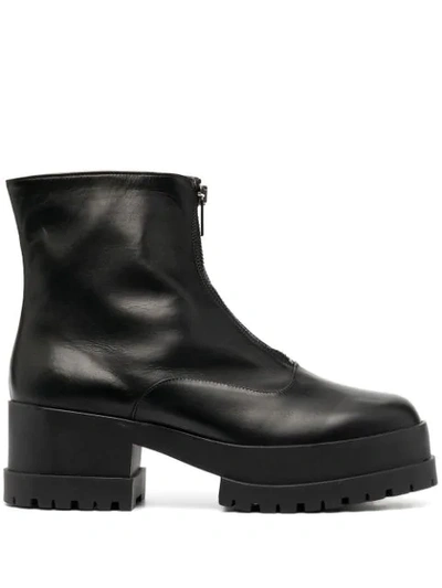 Clergerie Wylla Chunky-sole Ankle Boots In Black