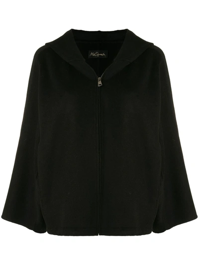 Mes Demoiselles Zipped Hooded Jacket In Black