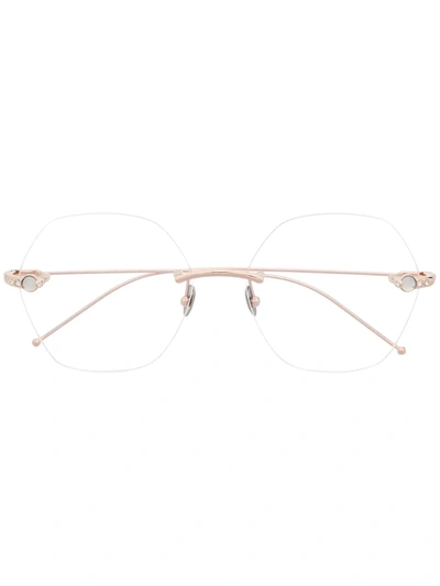 Pomellato Eyewear Hexagonal-frame Glasses In Gold