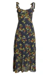 Reformation Nikita Midi Dress In Bordeaux