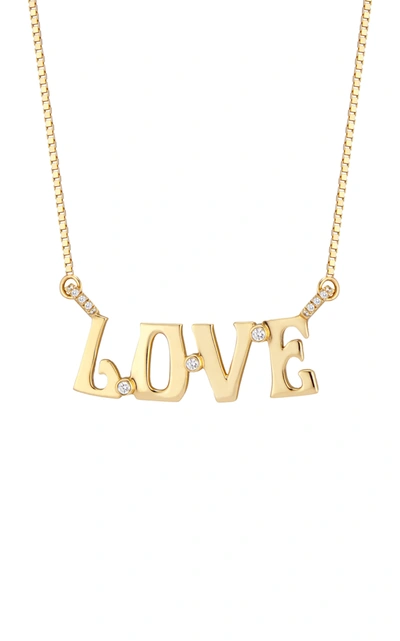 Marlo Laz 14k Yellow Gold Love Nameplate Necklace
