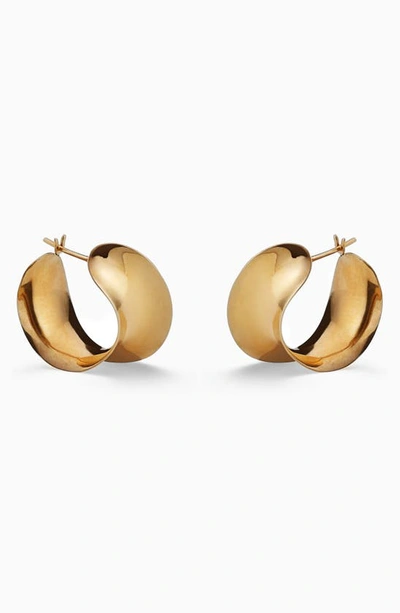 Agmes Mini Laila Hoop Earrings In Gold Vermeil