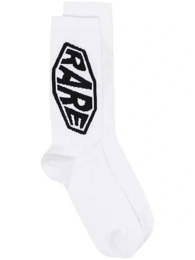 Givenchy Intarsia-knit Ribbed Socks In White