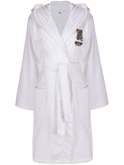 Moschino Underbear Bathrobe In White