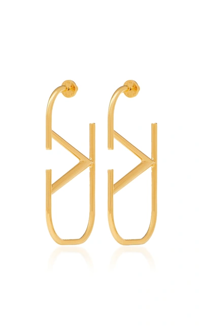Valentino Garavani Garavani Logo 18k Gold-plated Earrings