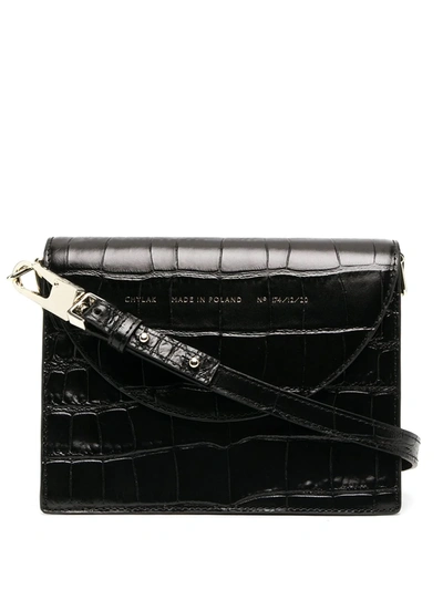 Chylak Croc-effect Leather Shoulder Bag In Black