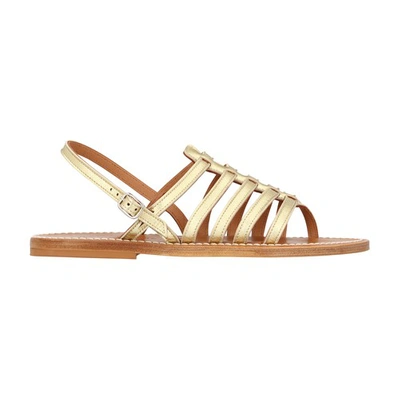 Kjacques Homere Sandals In Lame Platine