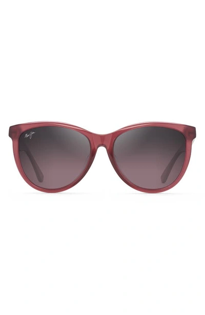 Maui Jim Glory Glory 56mm Polarizedplus2® Cat Eye Sunglasses In Milky Raspberry/ Maui Rose