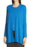 Eileen Fisher Merino Straight Long Cardigan In Marne
