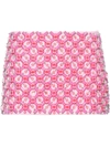 Miu Miu Crystal And Sequin-embellished Cady Mini Skirt In Pink