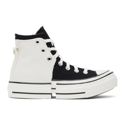 Converse Black And White 2-in-1 Chuck 70 High Sneakers In Natural Ivo