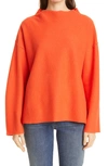 Eileen Fisher Boiled Wool Box Top In Orange