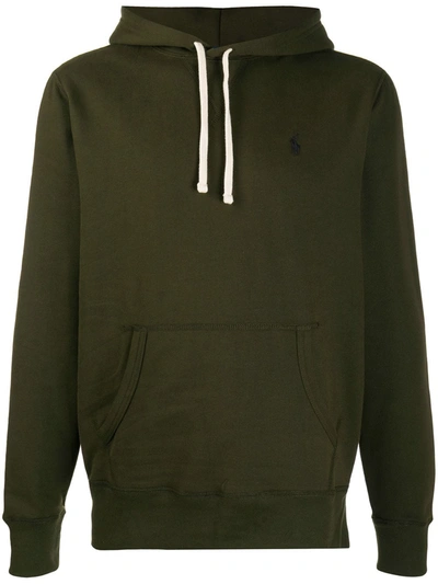 Polo Ralph Lauren Embroidered Logo Relaxed-fit Hoodie In Green