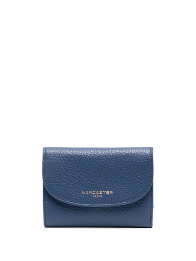 Lancaster Dune Pebbled Bifold Wallet In Blue