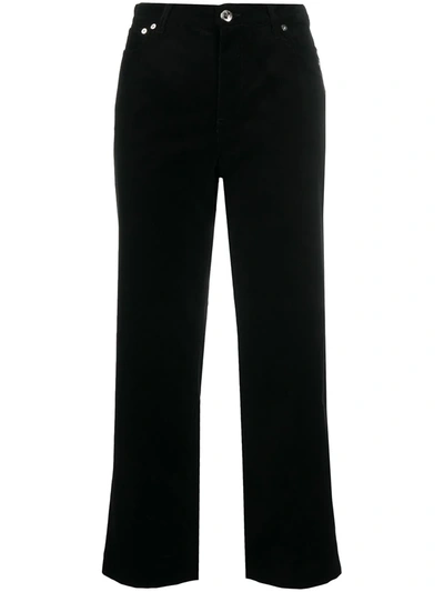 Apc High-rise Cropped Jeans In Black