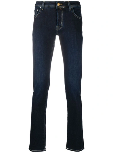 Jacob Cohen Low-rise Slim-fit Jeans In Blue