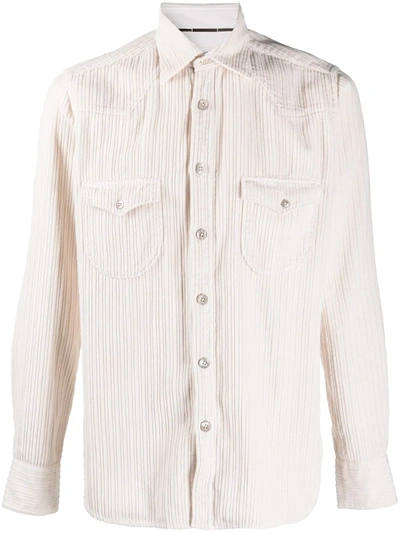 Tintoria Mattei Corduroy Shirt In Neutrals