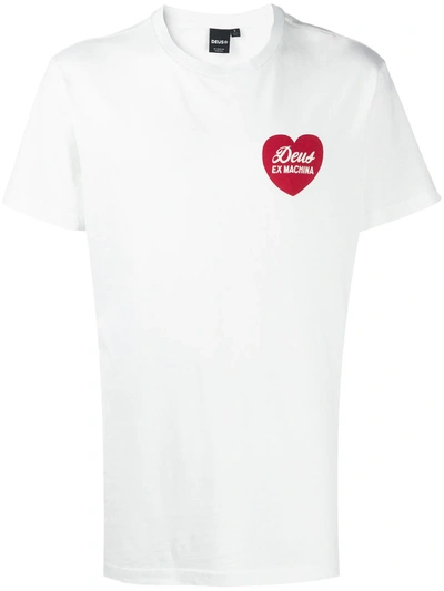 Deus Ex Machina Logo Print Short-sleeved T-shirt In White