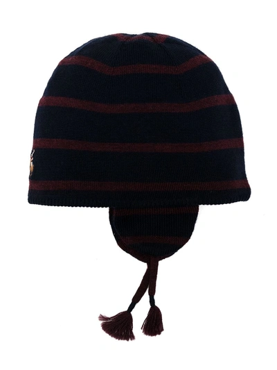 Polo Ralph Lauren Babies' Embroidered Logo Ear-flap Beanie In Blue
