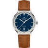 Hamilton Men's Swiss Automatic Intra-matic Brown Leather Strap Watch 40mm In Blue