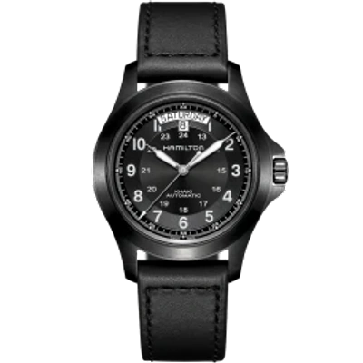 Hamilton H64465733 King Pvd-coated Stainless-steel Automatic Watch In Black