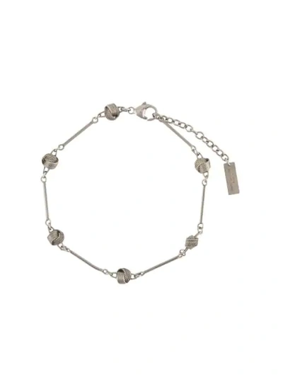 Saint Laurent Knot Charms Bracelet In Metallic