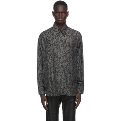 Givenchy Grey & Black Jewelry Print Shirt