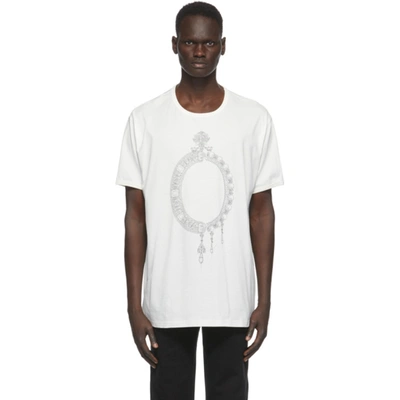 Givenchy Off-white Printed Mirror T-shirt In 130-off Whi