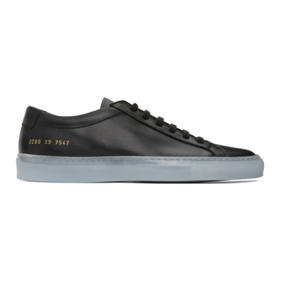Common Projects Black Ice Sole Achilles Low Sneakers In 7547 Black