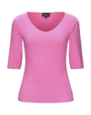 Emporio Armani T-shirts In Fuchsia