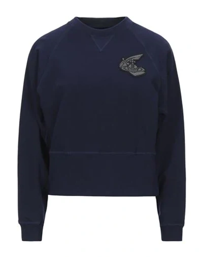 Vivienne Westwood Anglomania Sweatshirts In Dark Blue