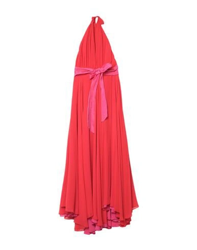 Hanita Long Dresses In Red