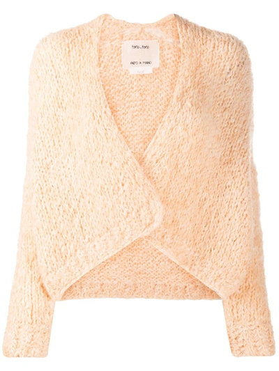 Forte Forte Cropped Cardigan In Orange