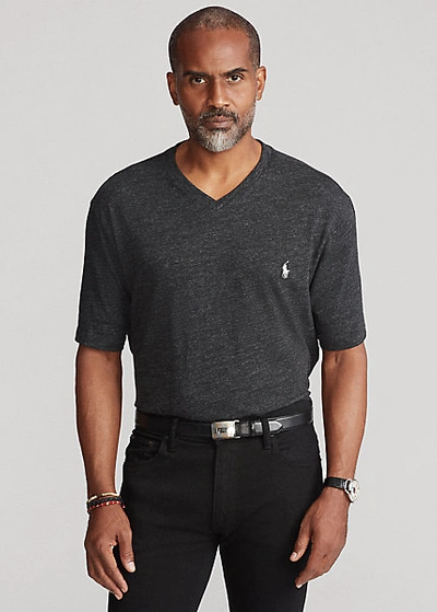 Polo Ralph Lauren Cotton Jersey V-neck T-shirt In Fresco Blue Heather/c5200