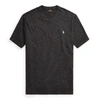 Polo Ralph Lauren Cotton Jersey V-neck T-shirt In Black Marl Heather/c9590