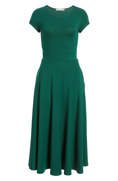 Reformation Ali A-line Midi Dress In Emerald | ModeSens