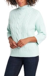 Vince Camuto Cable Stitch Sweater In Sea Mist