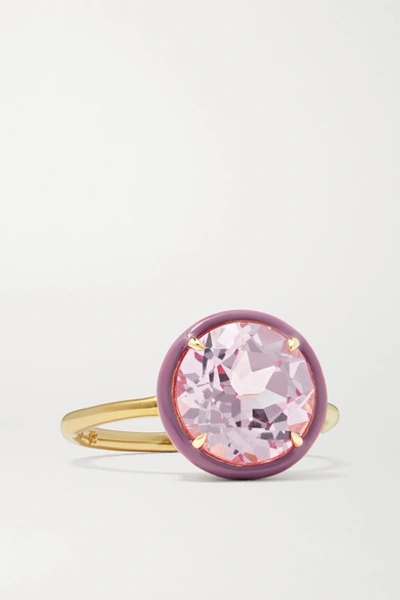 Alison Lou 14-karat Gold, Sapphire And Enamel Ring