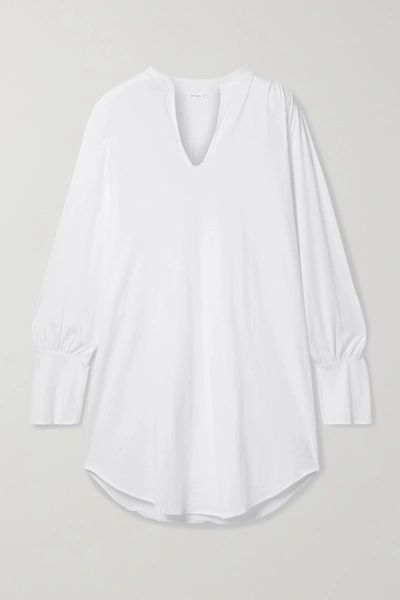 Skin + Net Sustain Kyla Organic Pima Cotton-jersey Pajama Top In White